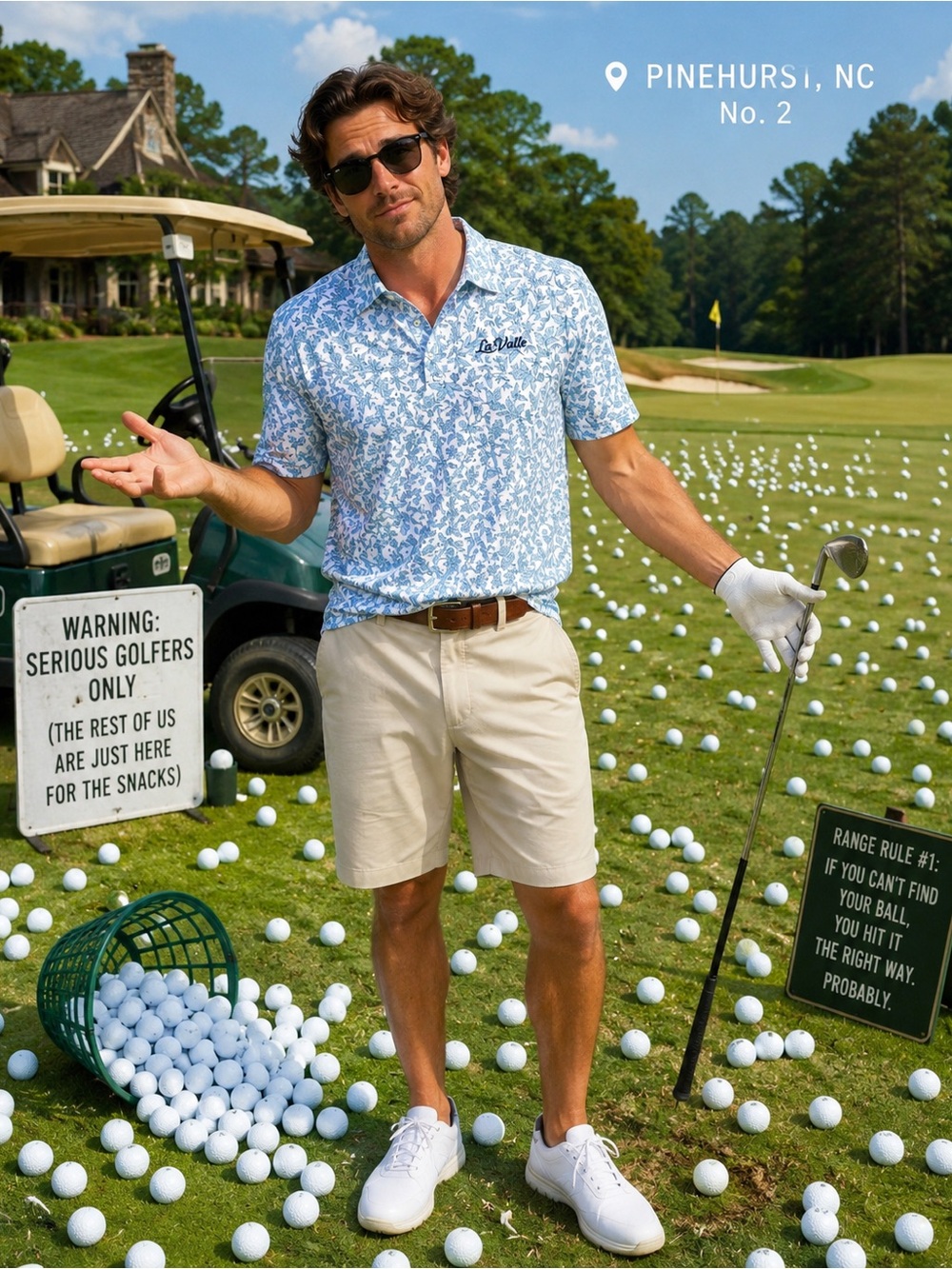 Straight Down La Valle Men’s M Tropical Botanical Palm Floral Golf Polo UPF 50